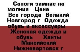 Сапоги зимние на молнии › Цена ­ 5 900 - Все города, Великий Новгород г. Одежда, обувь и аксессуары » Женская одежда и обувь   . Ханты-Мансийский,Нижневартовск г.